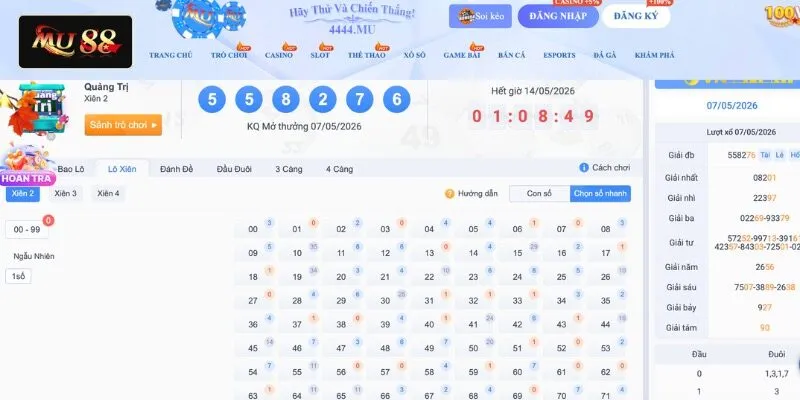 Đánh lô xiên miền Trung