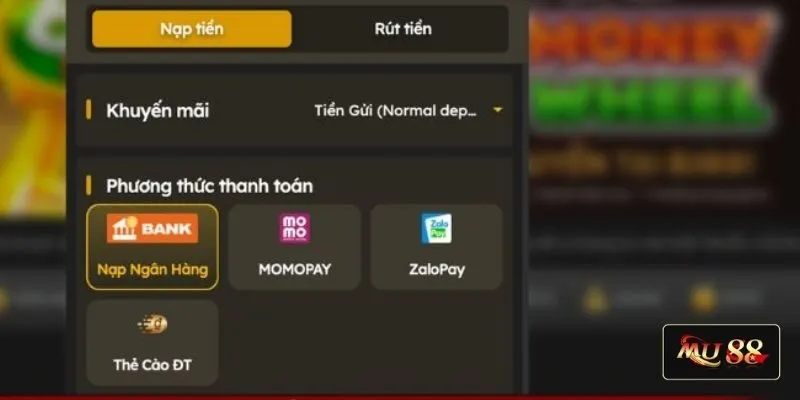 Thủ tục nạp tiền MU88 siêu đơn giản Thủ tục nạp tiền MU88 siêu đơn giản